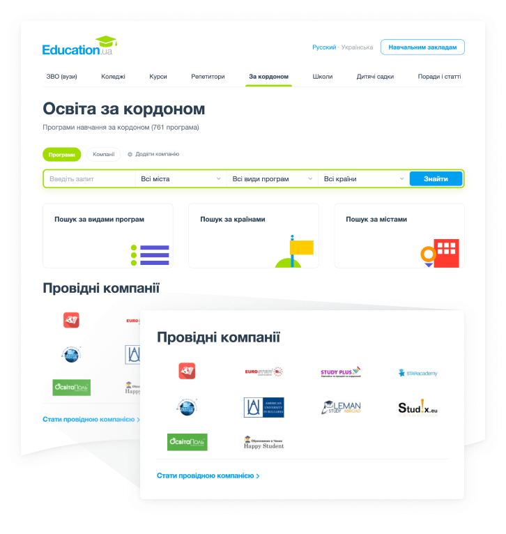 Логотип на першій сторінці розділу