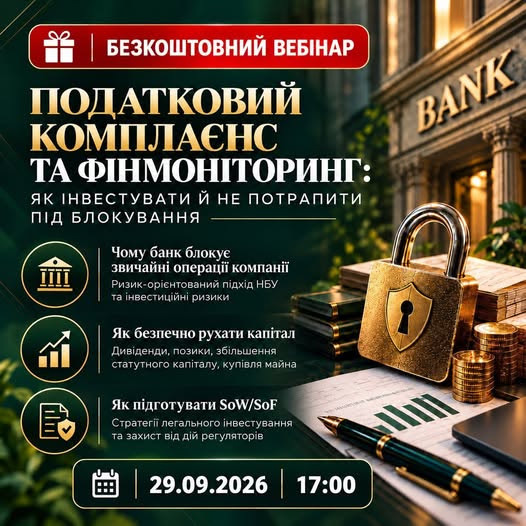 Перше відкрите заняття практикуму. Податковий комплаєнс та фінмоніторинг