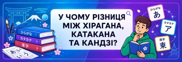 Чим відрізняються хірагана, катакана та кандзі? 3 системи японської писемності