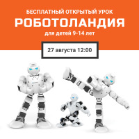 Приглашаем на открытый урок по робототехнике для детей 9-14 лет!