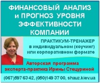 Приглашаем 19-20 декабря 2018 года на авторскую программу эксперта-практика Ирины Стецуриной «Финансовый анализ и прогноз уровня эффективности компании»