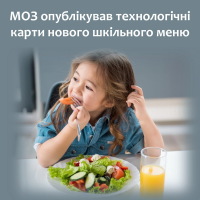 Опублікована документація для страв, що готуватимуть дітям у школах