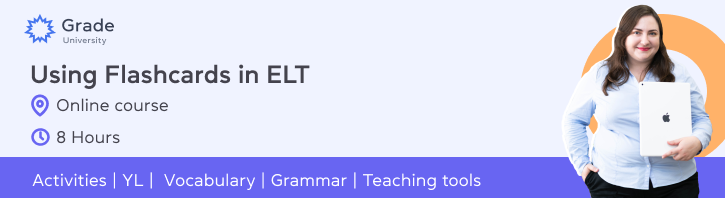 Як ефективно працювати з флешкартками на уроці англійської? Онлайн-курс для викладачів