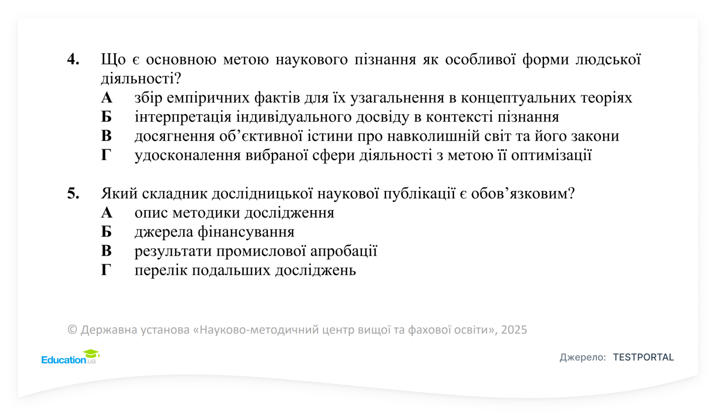 ЄВВ з методології наукових досліджень 2026 ЄВВ з методології наукових досліджень 2026